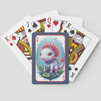 Cute Dragon Axolotl Playing Cards