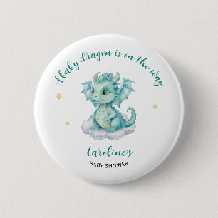 Cute Dragon Baby Shower 2 Inch Round Button