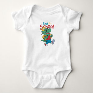 Cute Dragon Back to School Art Baby Bodysuit