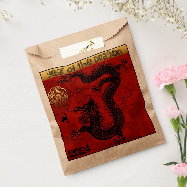Cute Dragon Chinese Year 2024 Zodiac Birthday FB Favour Bag (Sealed)