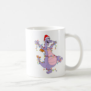 Cute Dragon Christmas Lights Santa Hat Animal Men Coffee Mug