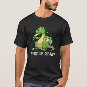 Cute Dragon Eating Unicorn Funny Really? The Last T-Shirt