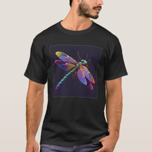 Cute Dragon Fly Illustation Aesthetic Colorful Wom T-Shirt