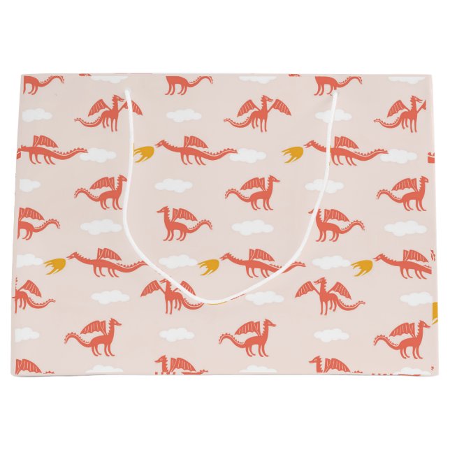 Cute Dragon Large Gift Bag (Front)