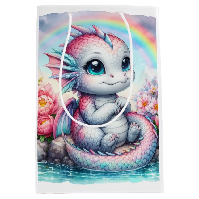 Cute dragon medium gift bag (Front)