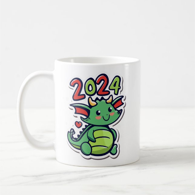 Cute Dragon  newborn 2024 Coffee Mug (Left)
