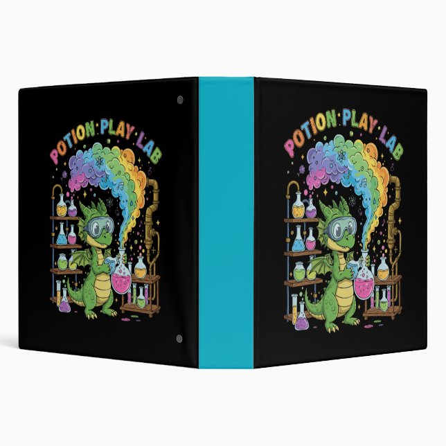  Cute Dragon Scientist | Magical Potion Play Lab Binder (Background)