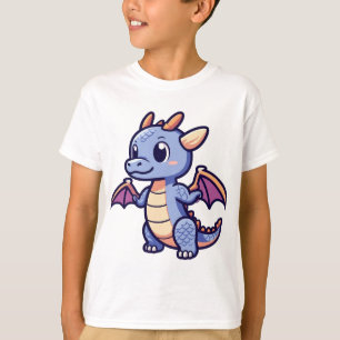 Cute Dragon Skull Mascot Anime Style Vector T-Shir T-Shirt