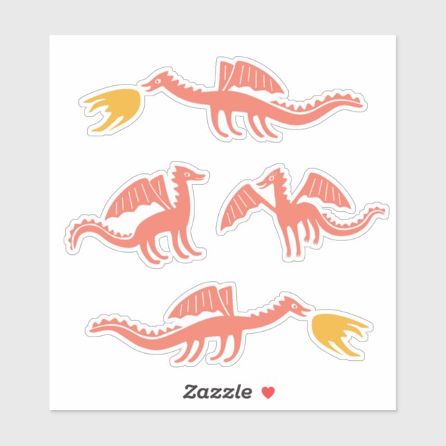 cute dragon stickers (Sheet)