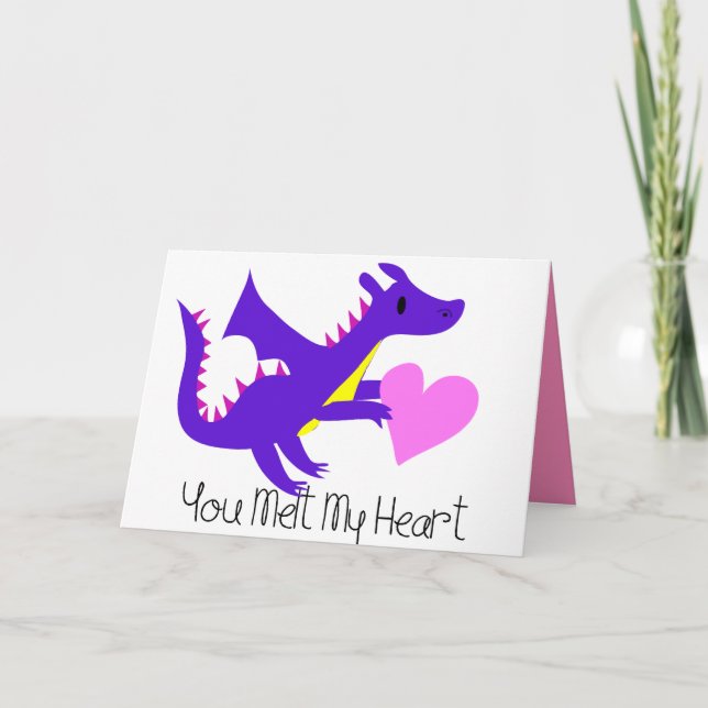 Cute Dragon Valentines Day Card Dragon Valentines (Front)