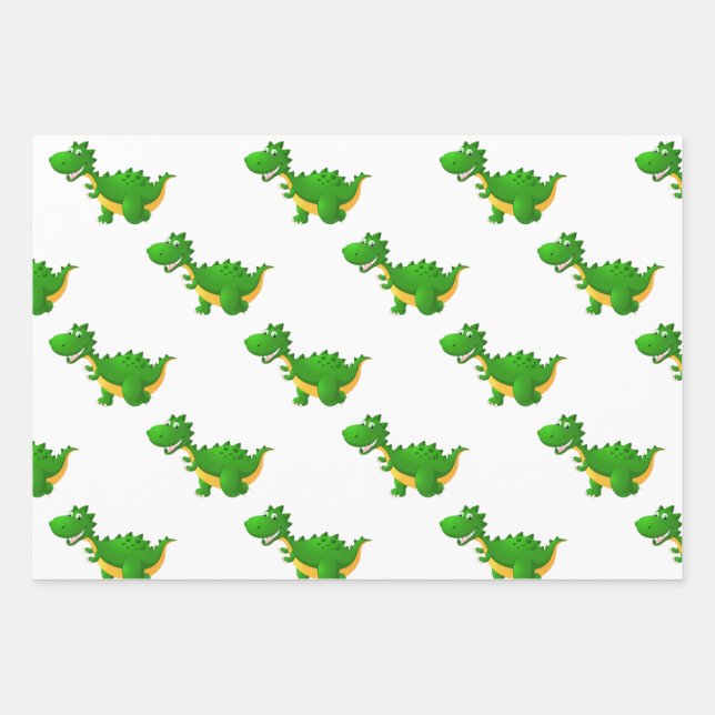 Cute Dragon Wrapping Paper (Front)