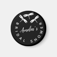Cute Dragonflies  Black  Bridal Shower  