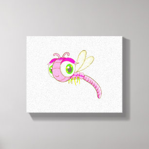 Cute Dragonfly Bug Canvas Print