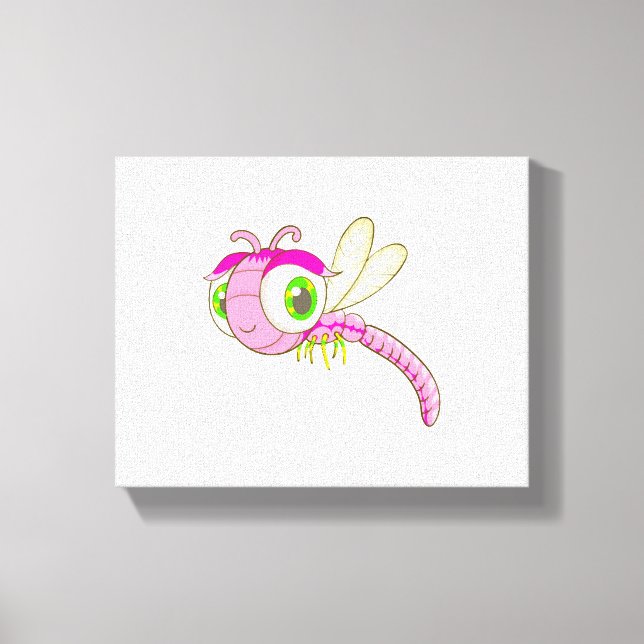 Cute Dragonfly Bug Canvas Print (Front)