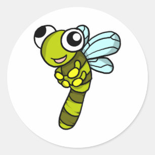 Cute Dragonfly Costume Fly Insect Gift Idea Classic Round Sticker