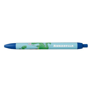 Cute dragons roasting marshmallows cartoon black ink pen