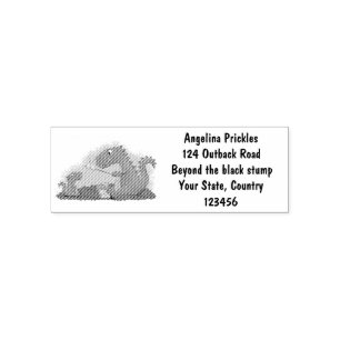 Cute dragons roasting marshmallows cartoon self-inking stamp