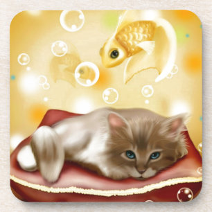 Cute Dream Kitten Coaster