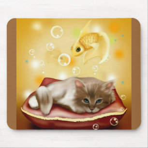 Cute Dream Kitten Mouse Pad