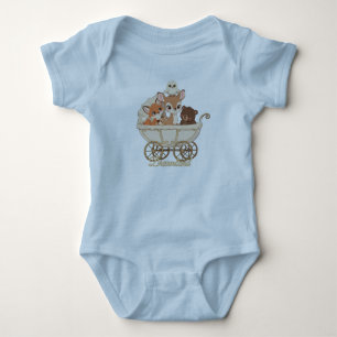 Cute Dreamland Woodland Animals Baby Fox, Deer Bodysuit