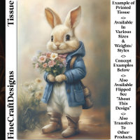 Cute Dressed Bunny Rabbit, Flowers CW5L Decoupage