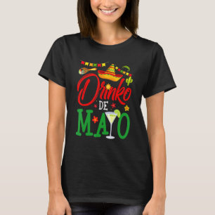 Cute Drinko De Mayo Margarita Sombrero Mexican Cin T-Shirt