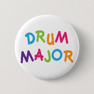 Cute Drum Major Toon 2 Inch Round Button
