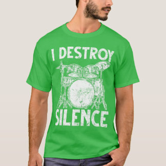 Cute Drum Set Art Men Women Drumming Rocker Music T-Shirt