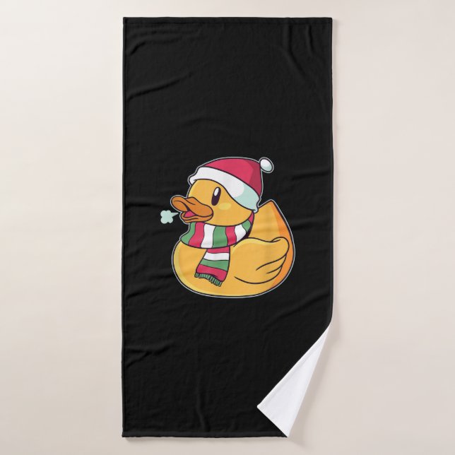 Cute Dub Duck Christmas Bath Towel (Bath Towel)