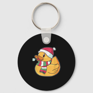 Cute Dub Duck Christmas Keychain