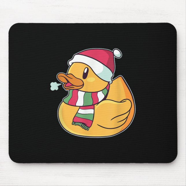 Cute Dub Duck Christmas Mouse Pad (Front)