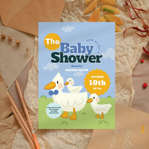 Cute Duck Baby Shower Invitation