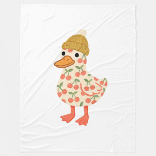 Cute Duck Beanie Blanket - Folk Art