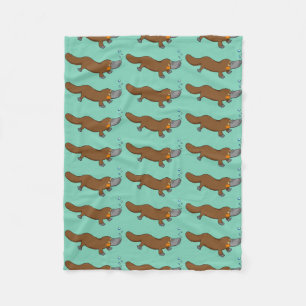 cute duck billed platypus fleece blanket