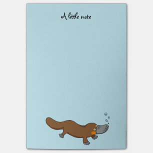 cute duck billed platypus post-it notes