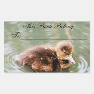 Cute Duck Book Label