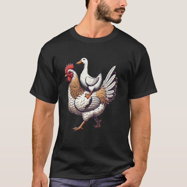 Cute Duck Chicken T-Shirt (Front)
