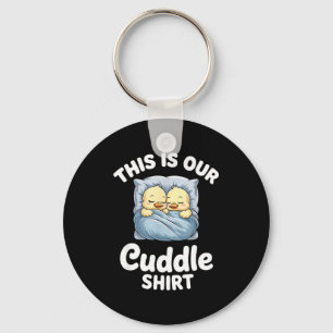 Cute Duck Couple Cozy This Is Our Cuddle  Keychain