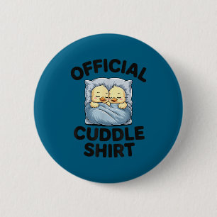Cute Duck Couple Snuggle Cuddle  2 Inch Round Button