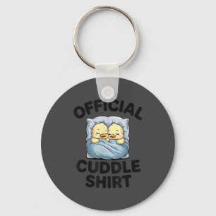 Cute Duck Couple Snuggle Cuddle  Keychain