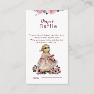  Cute Duck Diaper Raffle Ticket  Enclosure Card