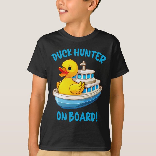Cute Duck Hunter on Board Shirt (Front)