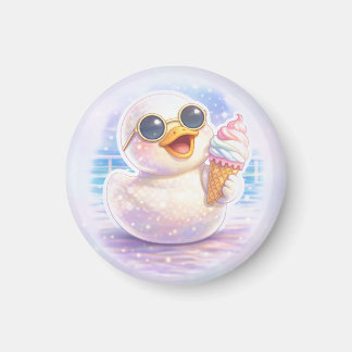 Cute Duck Ice Cream  Magnet