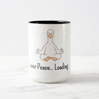 Cute Duck "Inner Peace Loading" Mug – Funny
