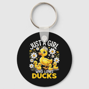 Cute Duck Lover Just A Girl Who Loves Ducks  Keychain