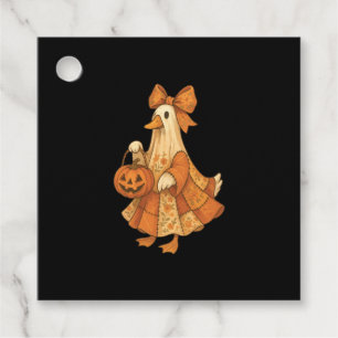 Cute Duck Patchwork Halloween Party Favour Tags