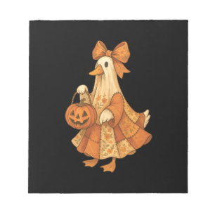 Cute Duck Patchwork Halloween Party Notepad