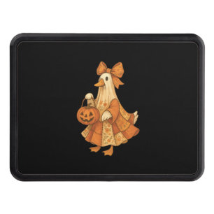 Cute Duck Patchwork Halloween Party Trailer Hitch Cover