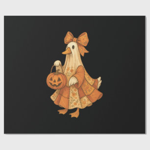 Cute Duck Patchwork Halloween Party Wrapping Paper