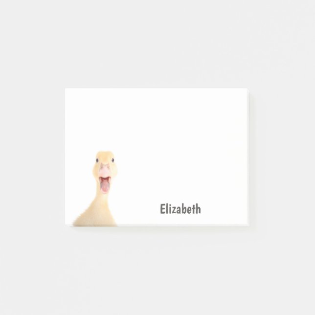 Cute Duck Personalized Name Post-it Notes (Front)
